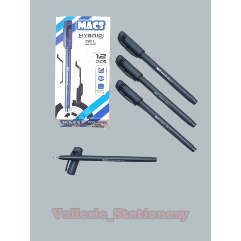 

MACS HYBRID GEL PEN HG 200 - BLACK (PENA/PULPEN/BALLPOINT)