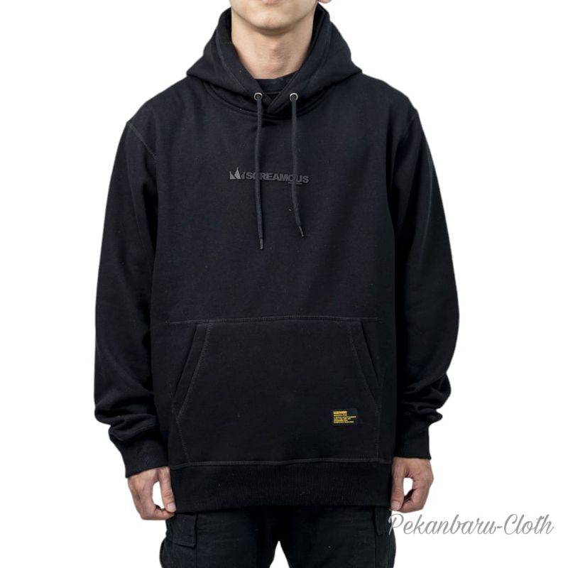 [Central-Pku]Sweater Hoodie Jumpet ||Hoodie Sport Casual Sablon Digital Screamous Original Black Pre