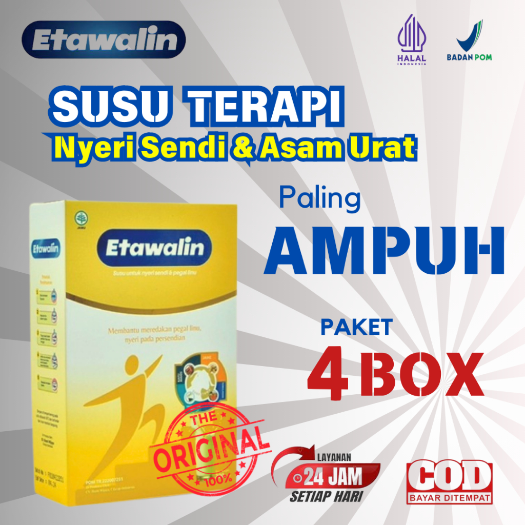 

Etawalin - Paket 4 Box Susu Kambing Etawalin Asli Atasi Nyeri Sendi Asam Urat