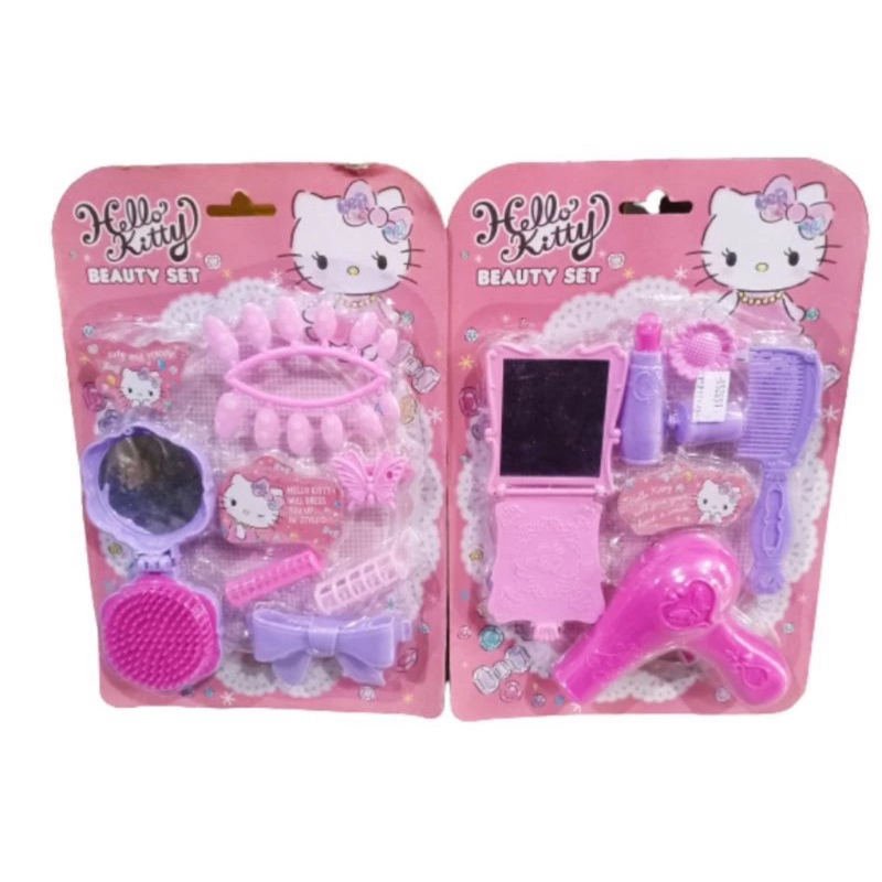 BEAUTY SET HELLO KITTY HK / SALON AKSESORIS SISIR KACA KUKU / MAINAN