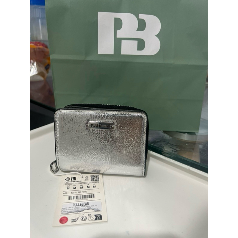 Original New ex-kado PULL & BEAR Lengkap Paperbag & Tag MASIH NYANTOL - Dompet kecil Bifold lebih ba