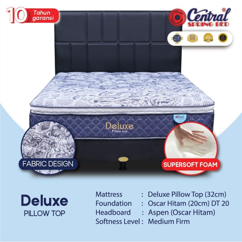 Spring Bed CENTRAL Deluxe Pillow Top - Springbed Semarang