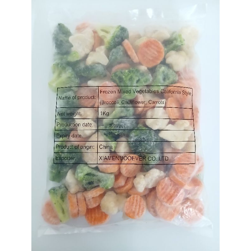 

Frozen Mixed vegetable california style 1kg