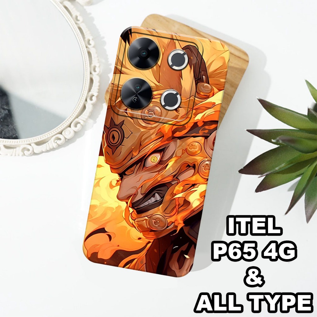 G46 - Case ITEL P65 4G Terbaru 2024 - softcase pro camera - motif NARUTO - bahan karet lentur - casi
