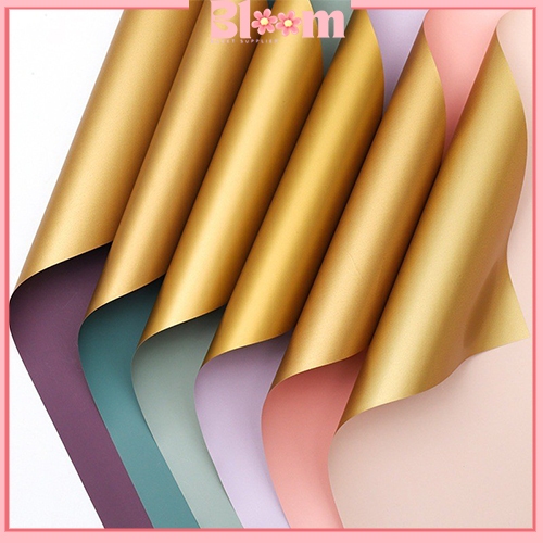 

Kertas Buket Gold BiColor Cellophane Flower Wrapping KB6324