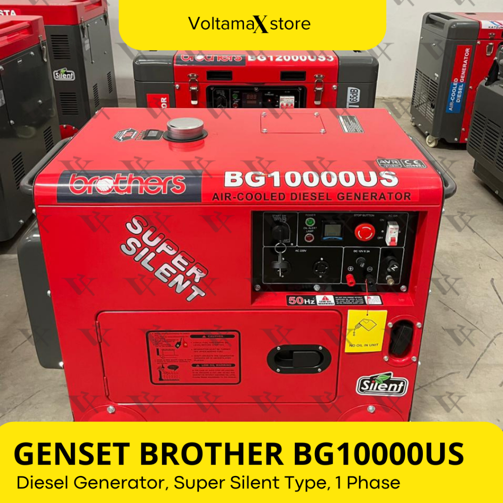 [PROMO CUCI GUDANG] Genset 7 kva 5000 watt Brother Silent Portable BG10000US - Silent Diesel