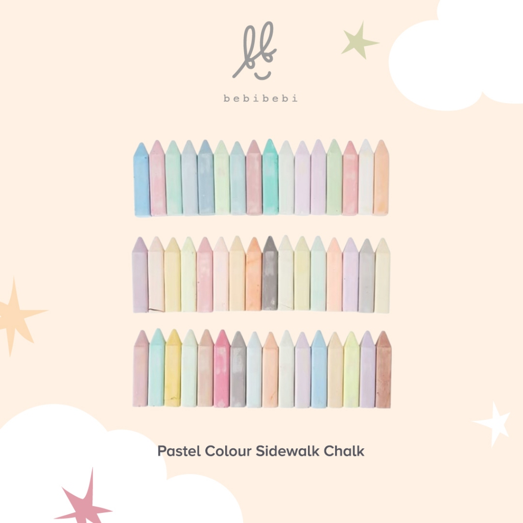 

BEBIBEBI Kapur Warna Warni Anak - Pastel Colour Sidewalk Chalk