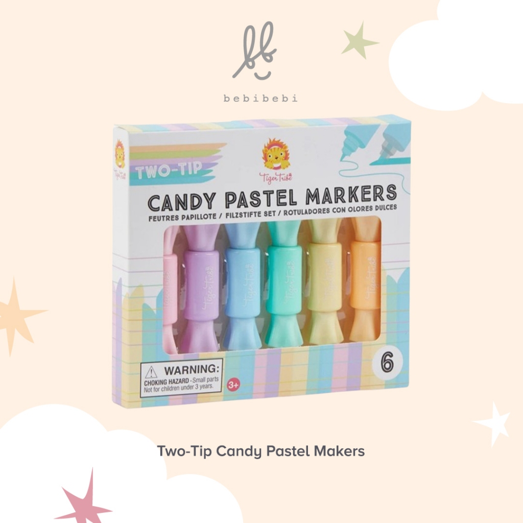 

TIGER TRIBE Two-Tip Spidol Mewarnai - Candy Pastel Markers