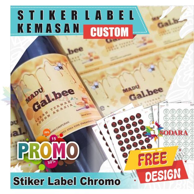 

stiker label chromo stiker kemasan makanan stiker label murah stike kromo