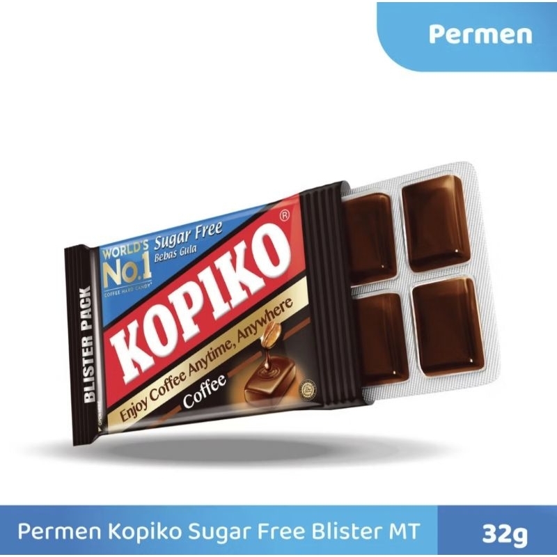 

Kopiko Permen Coffee Sugar Free Blister Pack 32 gr / Permen Kopiko Coffee