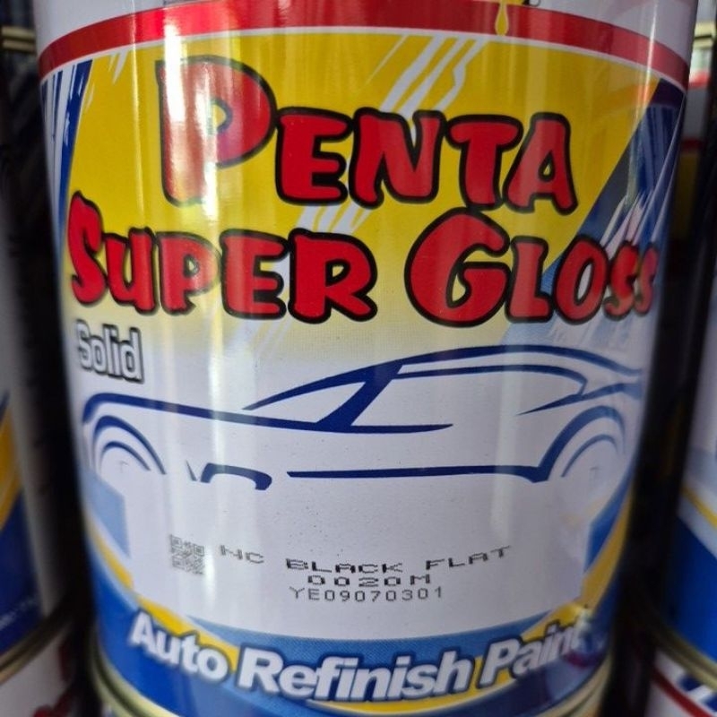 Penta Super Gloss // NC Black Flat 0020M // Hitam Semi Doff