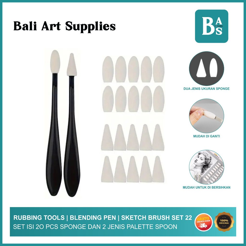 

Bali Art Supplies - Rubbing Tools Blending Pen 1 Set isi 22