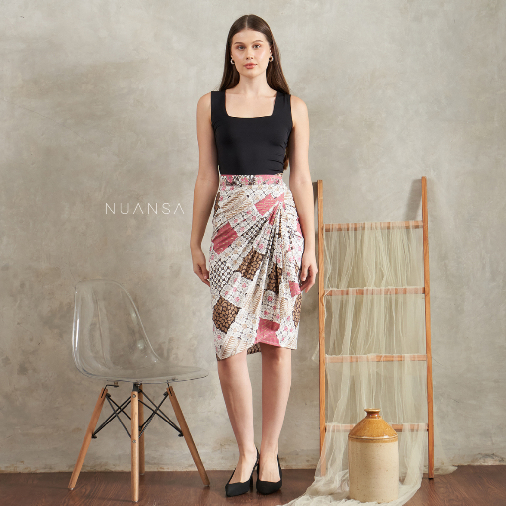 NUANSA - Rok Lilit Batik Midi Bahan Premium Silk