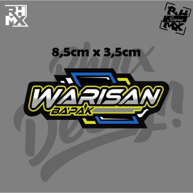 sticker WARISAN BAPAK racing pack motor viral terbaru stiker warisan bapak vinyl stiker list sponsor