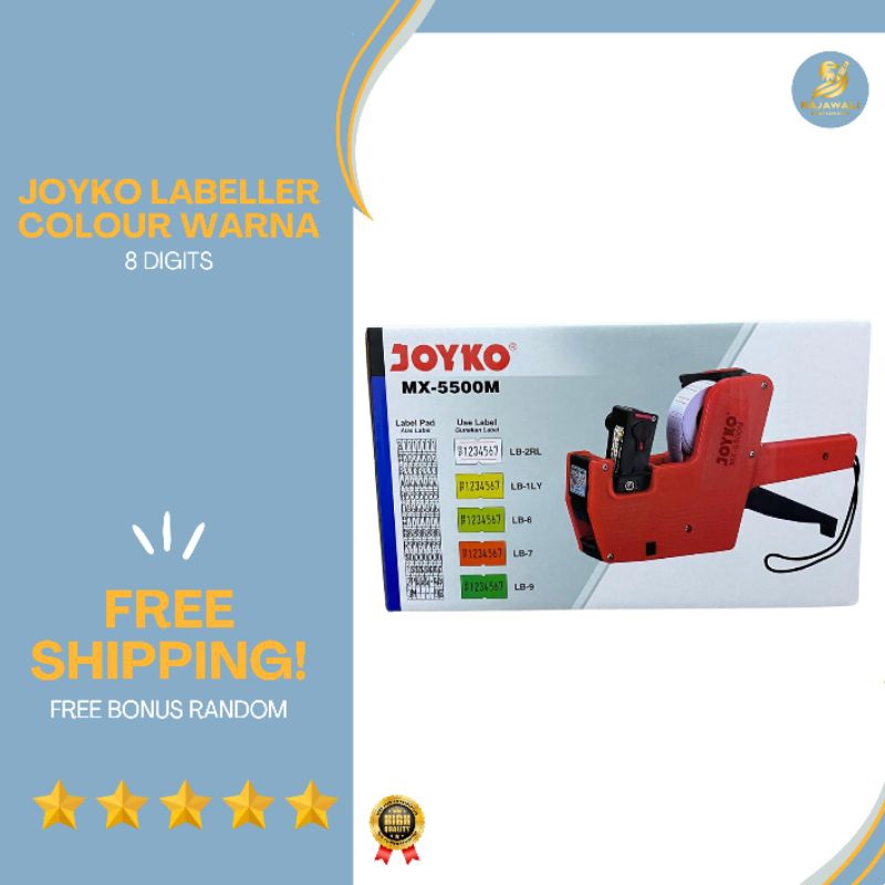 

Joyko Labeller Colour Warna/ 8 Digits/ HARGA TERJANGKAU, KUALITAS TERBAIK!/ FREE BONUS RANDOM!