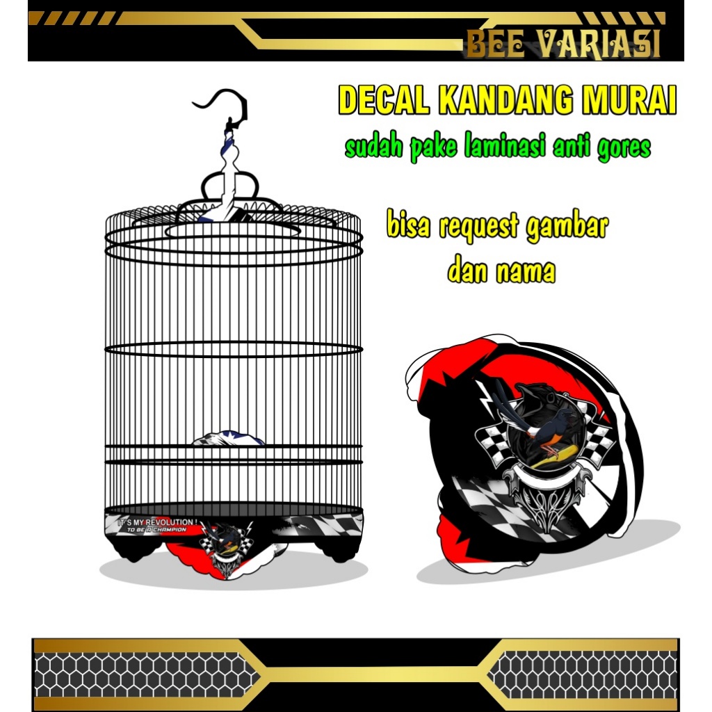 RACING MURAI,kandang tebok, sticker sangkar murai, tebok murai ,stiker tebok murai ,sangkar murai, d