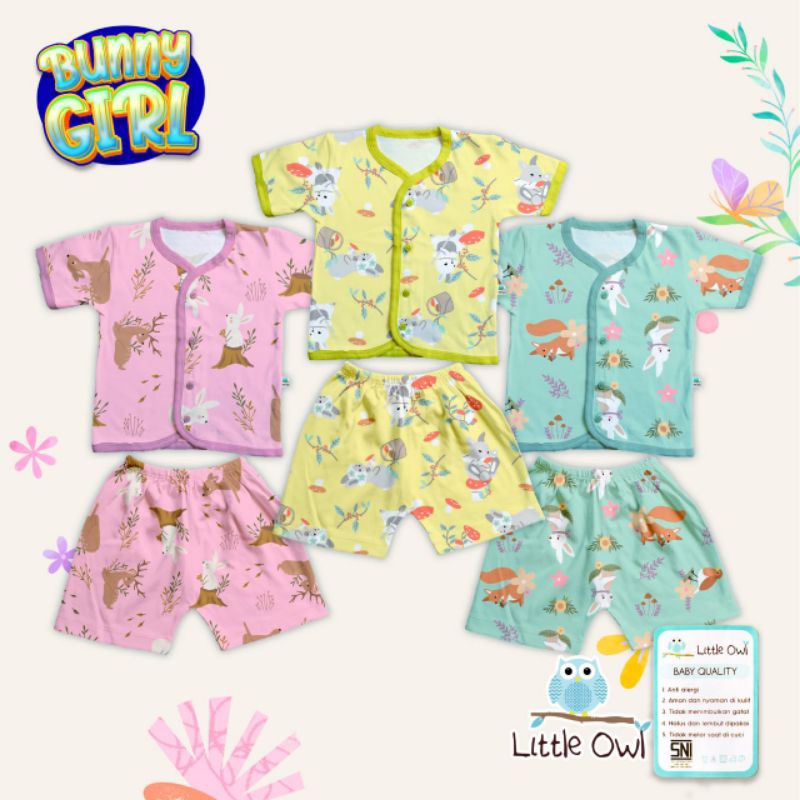 setelan pendek bayi little owl SNI