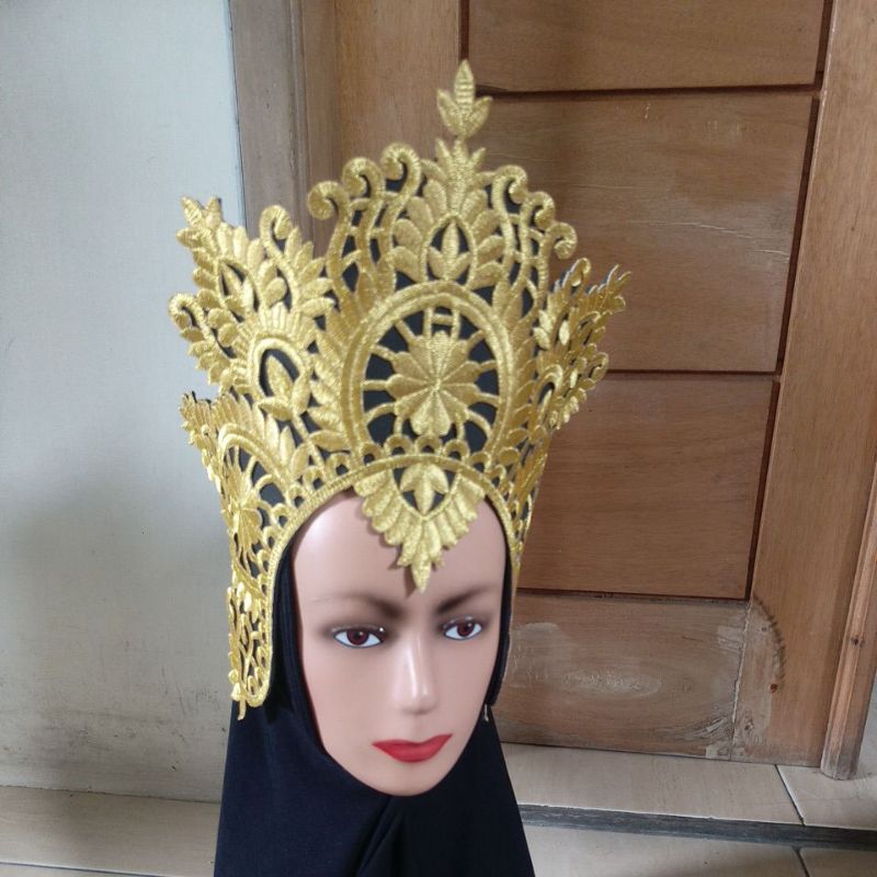 IB - Renda Bordir Mahkota Tari Tradisional Dengan Spoon - Siger Sunda Jugala - Siger Sunda