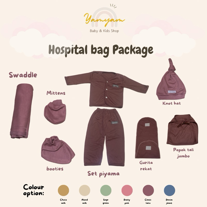 yamyam | COD | hospital bag package newborn paket bedong set paket hemat baju bayi paket lahiran mur
