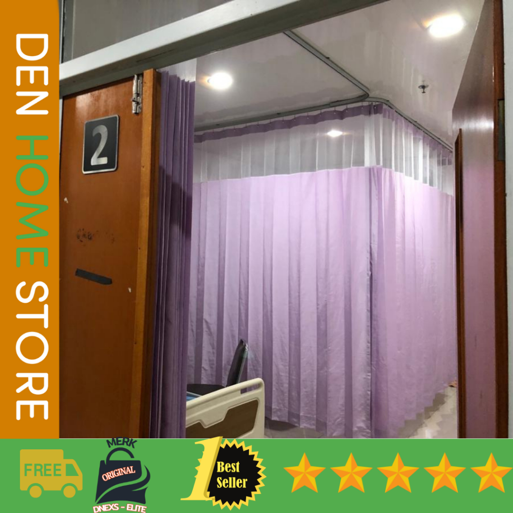 tirai pembatas rumah sakit berkualitas bahan pvc anti darah dan bakteri