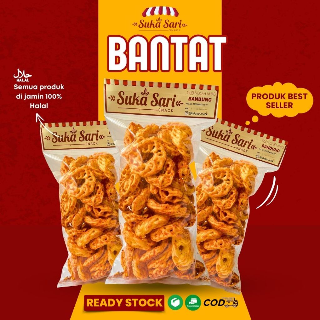 

Kerupuk Seblak Kencur Bantat Cemilan Oleh-Oleh Bandung | Sukasari Snack