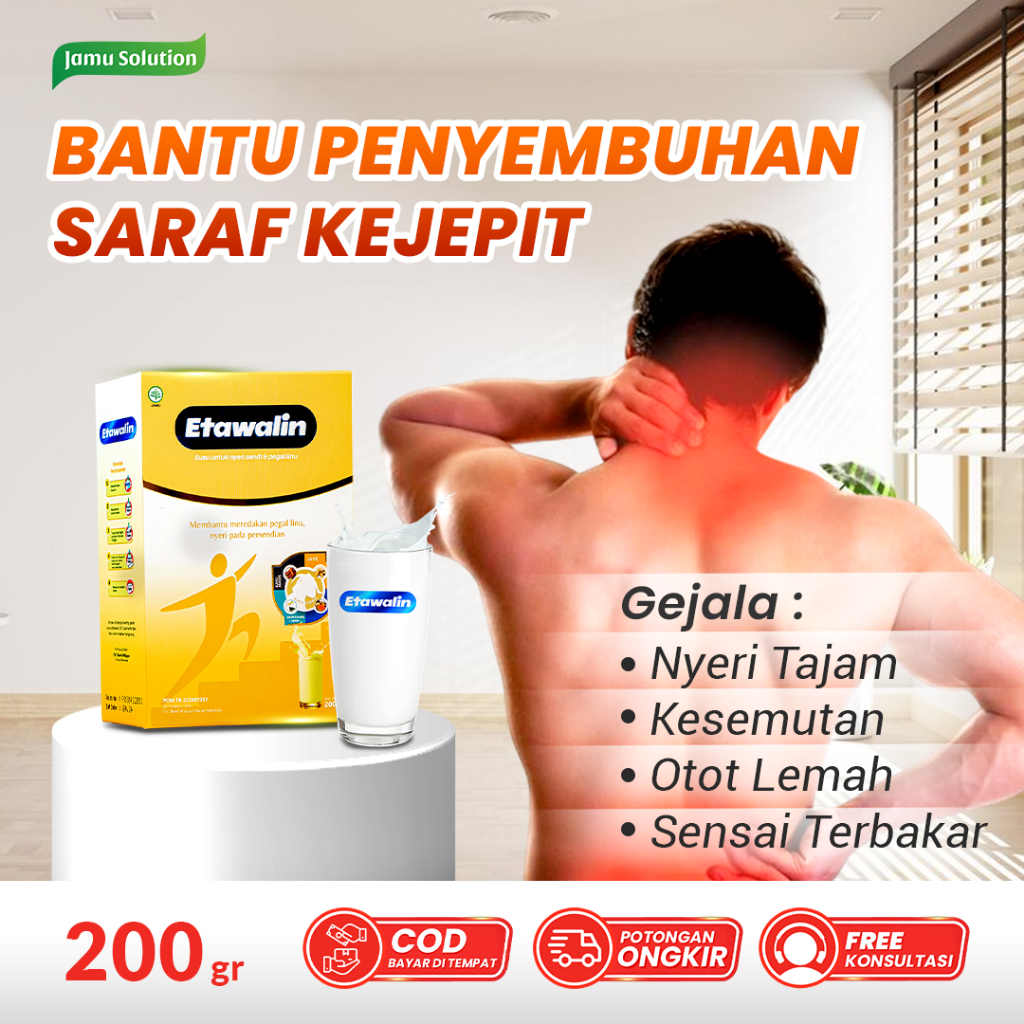 

ETAWALIN Susu Kambing Etawa Murni Terapi Saraf Kejepit Paket 1 Box