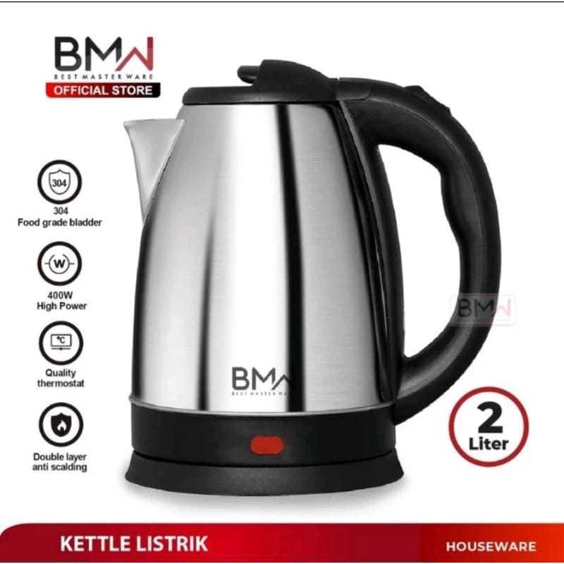 Teko Listrik BMW 2 L Silver/Electric Kettle BMW