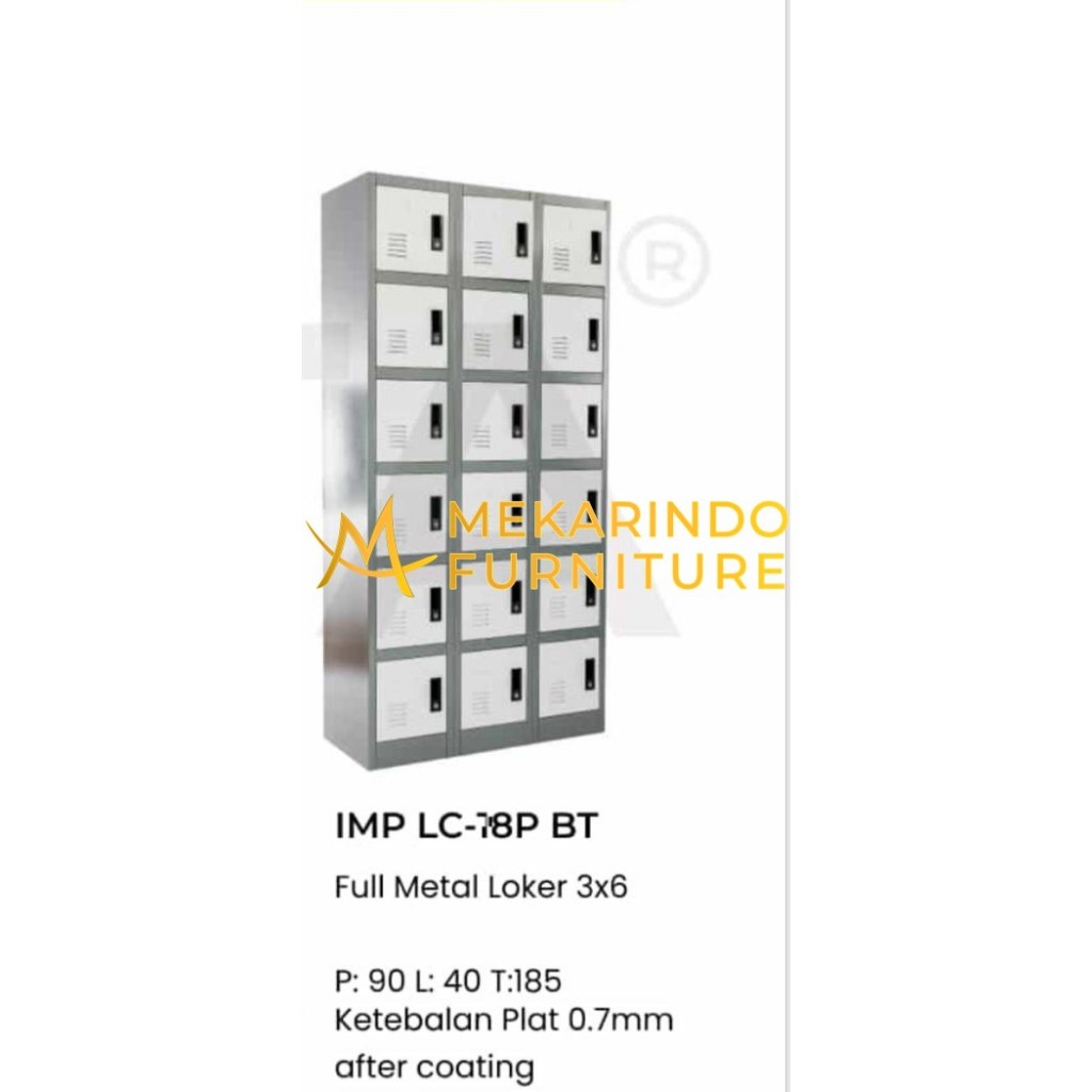 Loker Kabinet Besi 18 Pintu LC 18P MS