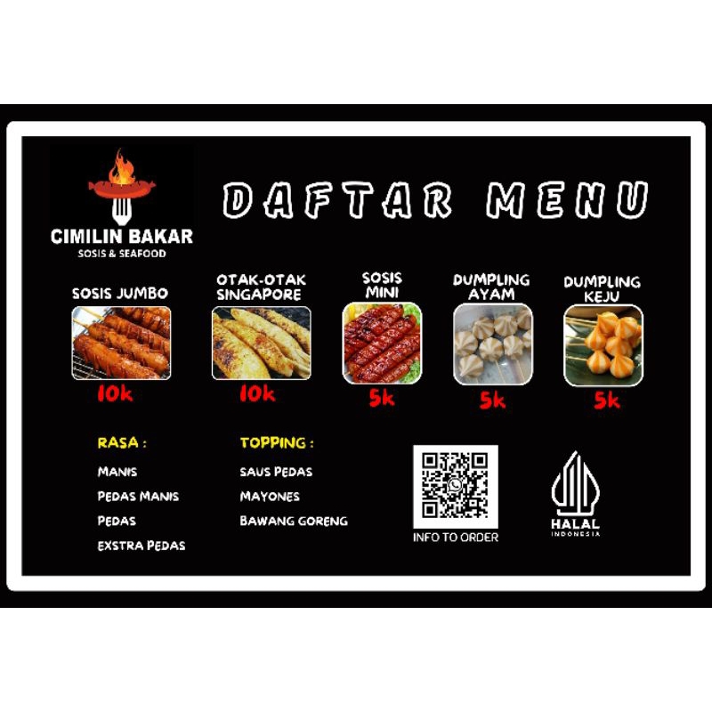 daftar menu , desain dan cetak daftar menu