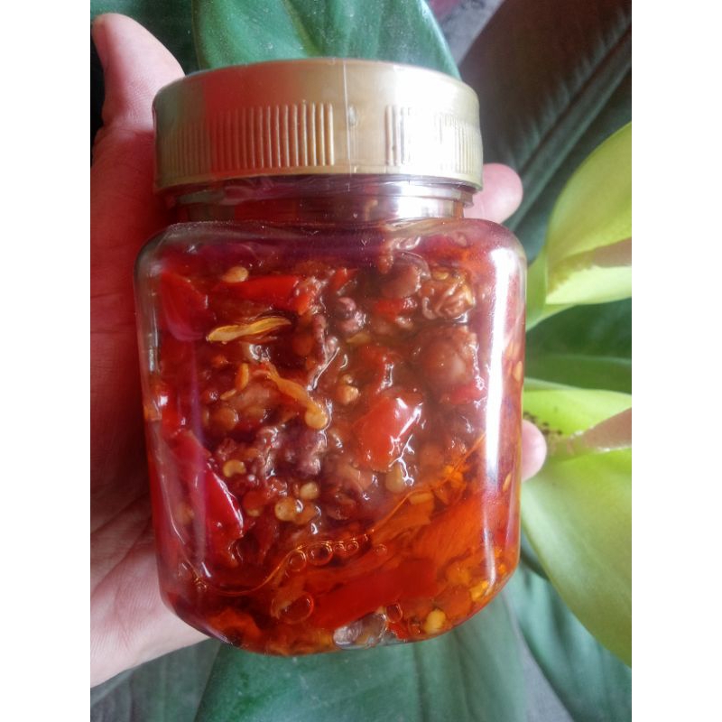 

Sambel Botol Baby cumi kemasan 200 gram