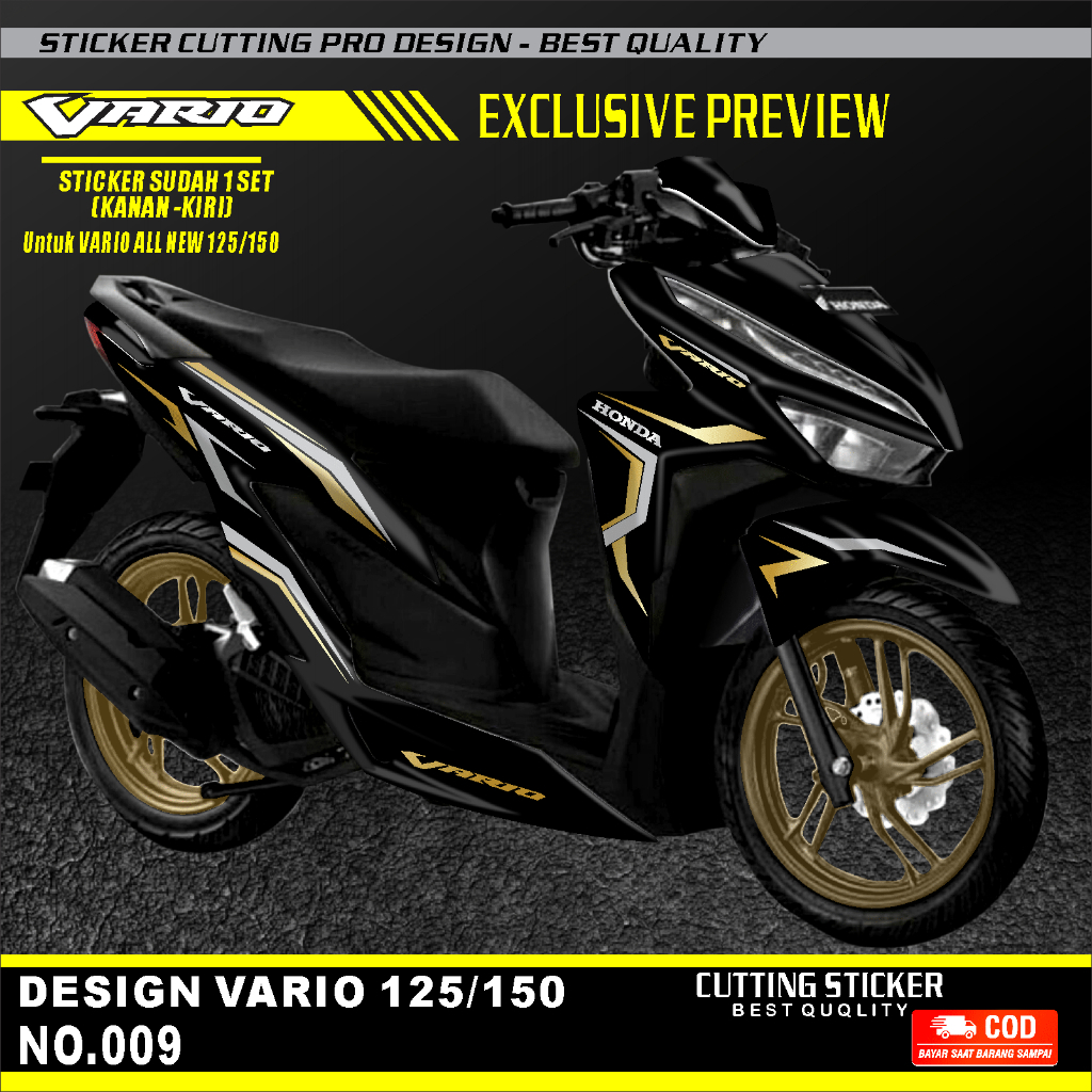Cutting Sticker Vario 150 & 125 - Aksesoris Motor Stiker Honda Vario New Schotlite Cutting Stiker St