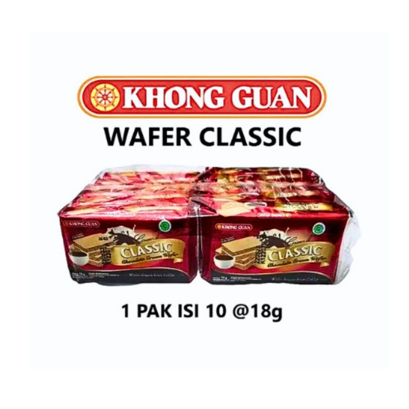 

wafer khong guan wafer classic 1 pak isi 10pcs@18grm