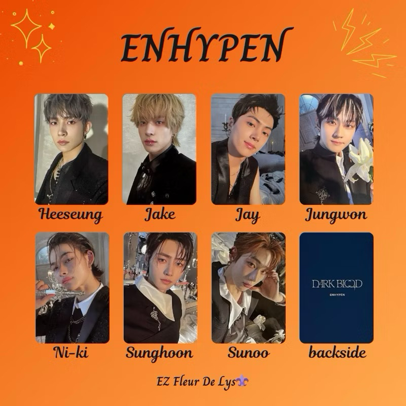 photocard replika pc unofficial En- Enhypen dark blood HEESEUNG JAKE JAY JUNGWON NI-KI SUNGHOON SUNO