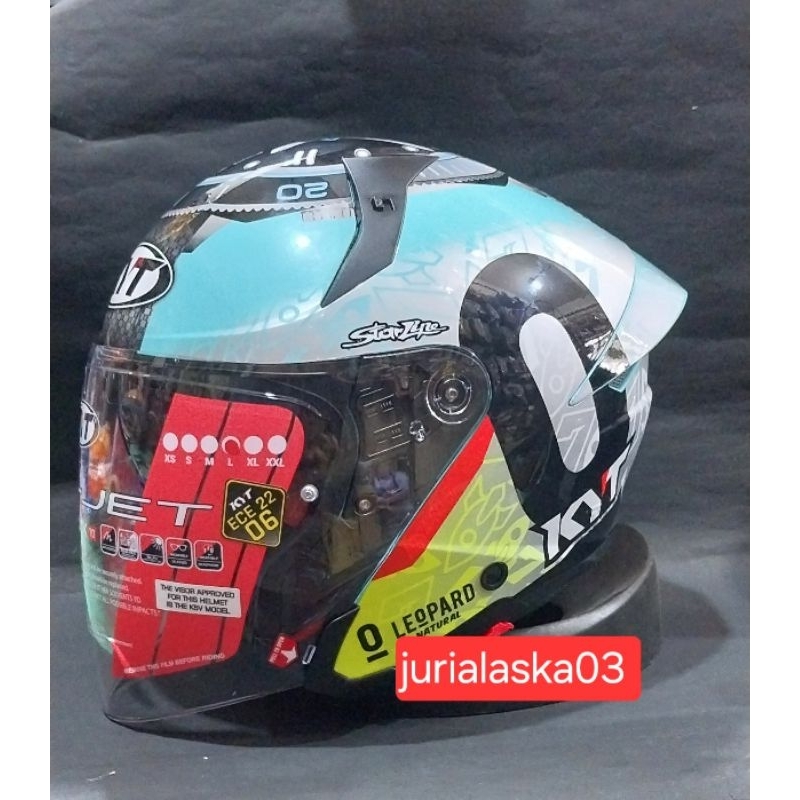 HELM KYT TTR-JET REPLIKA FOGGIA MISANO 2022 | HELM KYT HALF FACE DOUBLE VISOR