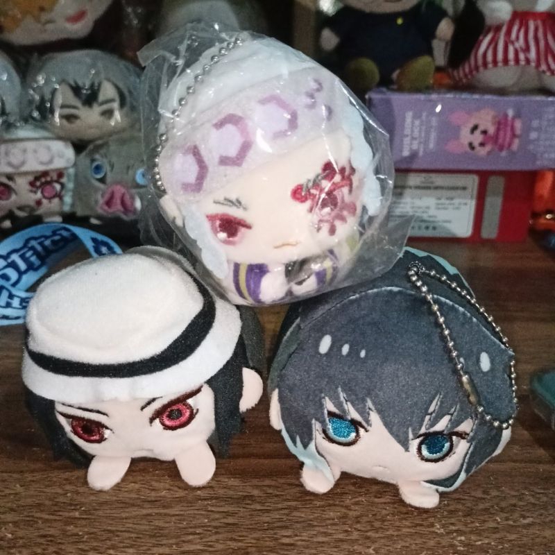 bundle mochikororin plush anime demon slayer kimetsu no yaiba muzan muichiro tokito & hugchara uzui 