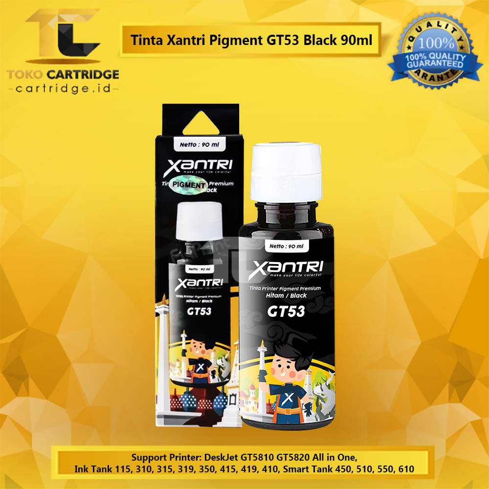 Tinta refill isi ulang 90ml Printer 115 315 415 5810 GT51 GT52 M0H54A M0H55A M0H56A M0H57A 580 520 5