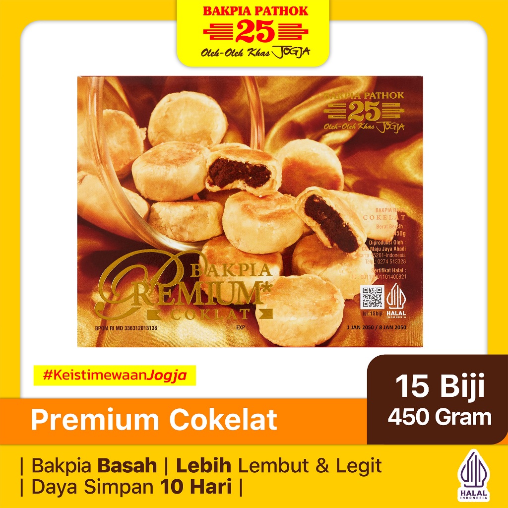 

Bakpia Pathok 25 Premium Cokelat | Oleh-Oleh Khas Jogja