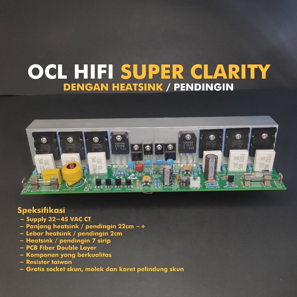 Kit Driver OCL HIFI SUPER CLARITY TEF Menggunakan Heatsink / Pendingin