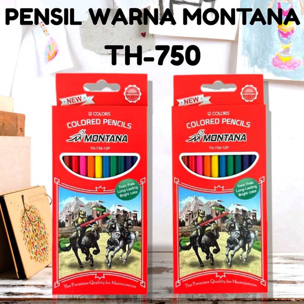

Veiso__Pensil Warna Panjang 12 Warna Merk MONTANA TH-750 / Pensil Warna