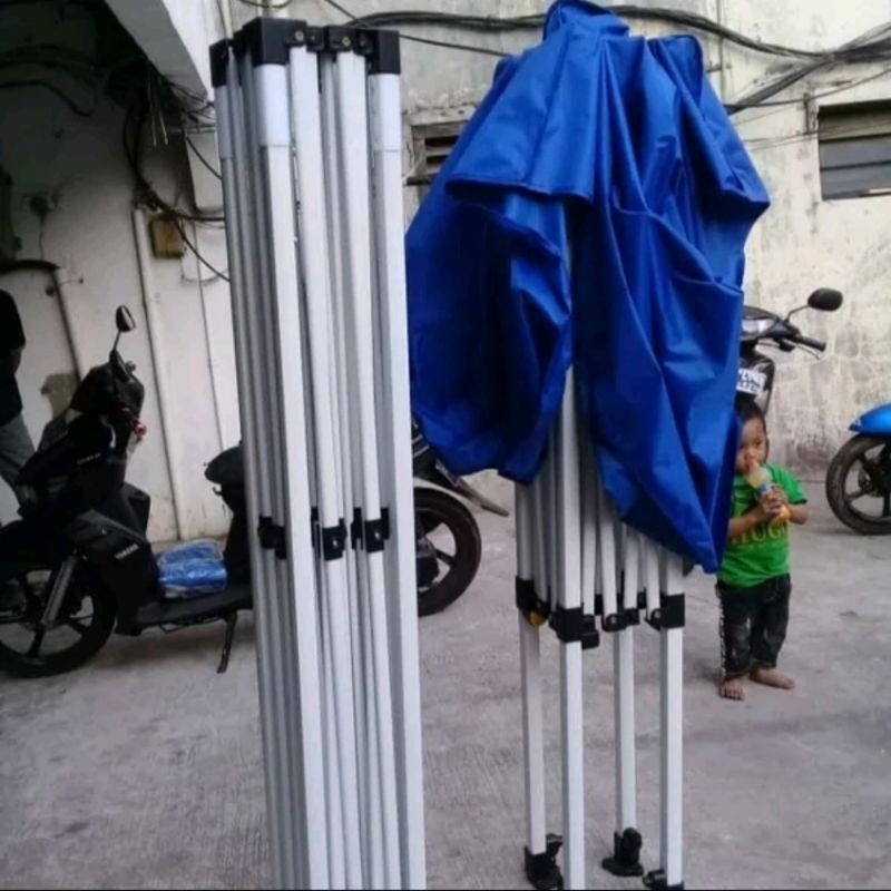 Rangka Tenda lipat Ukuran 3x4,5 besi hitam dan besi Premium Import