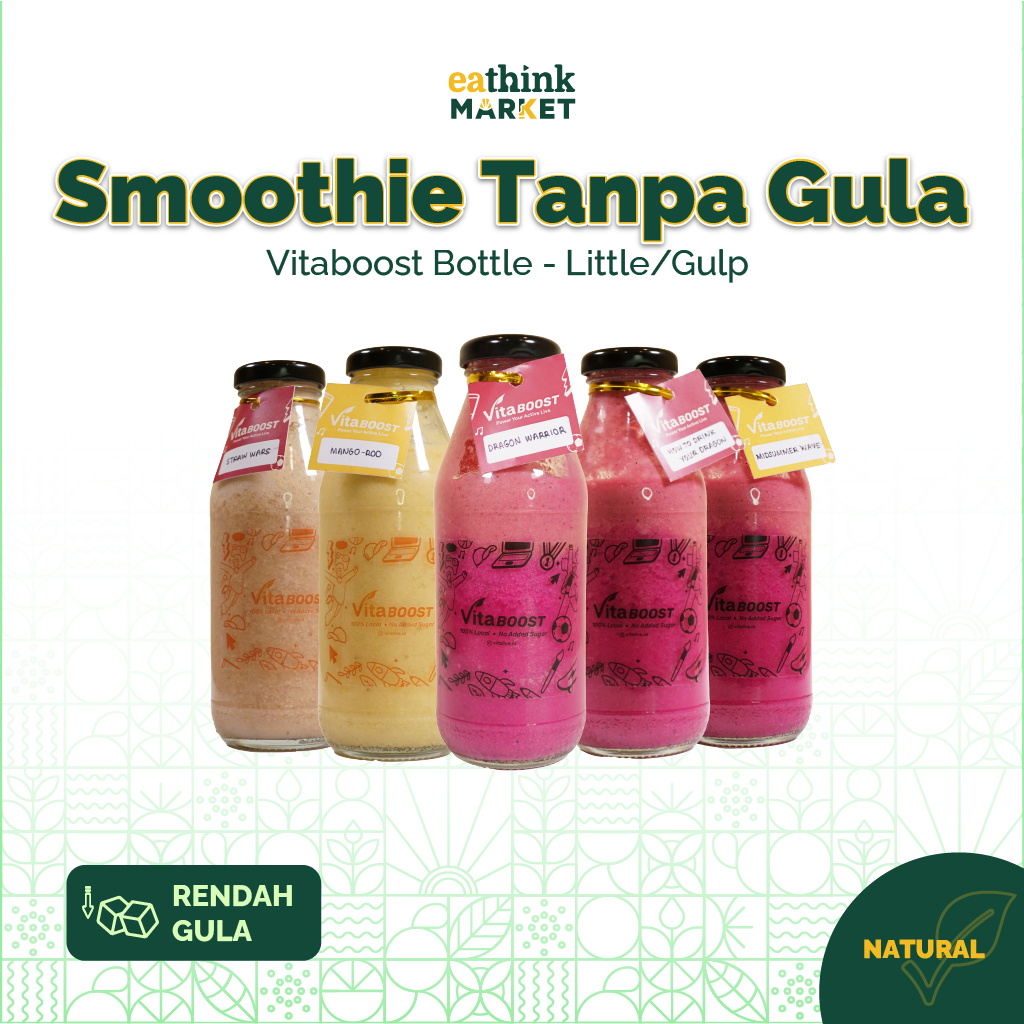 

Smoothies Buah Alami Tanpa Gula - Vitaboost botol