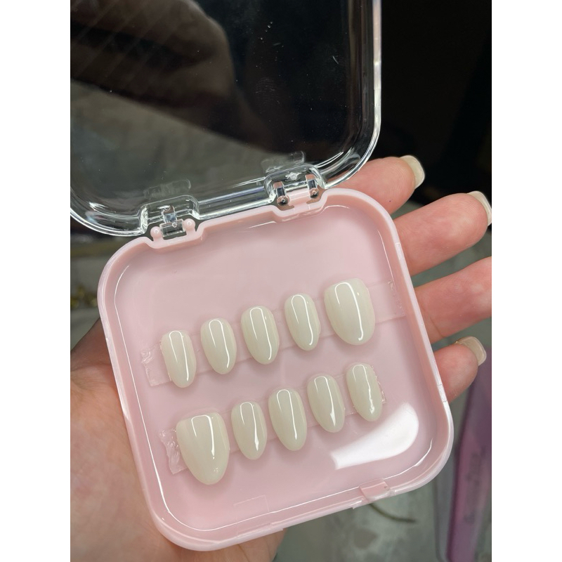 Press On Nails Milky White Putih Susu Polos