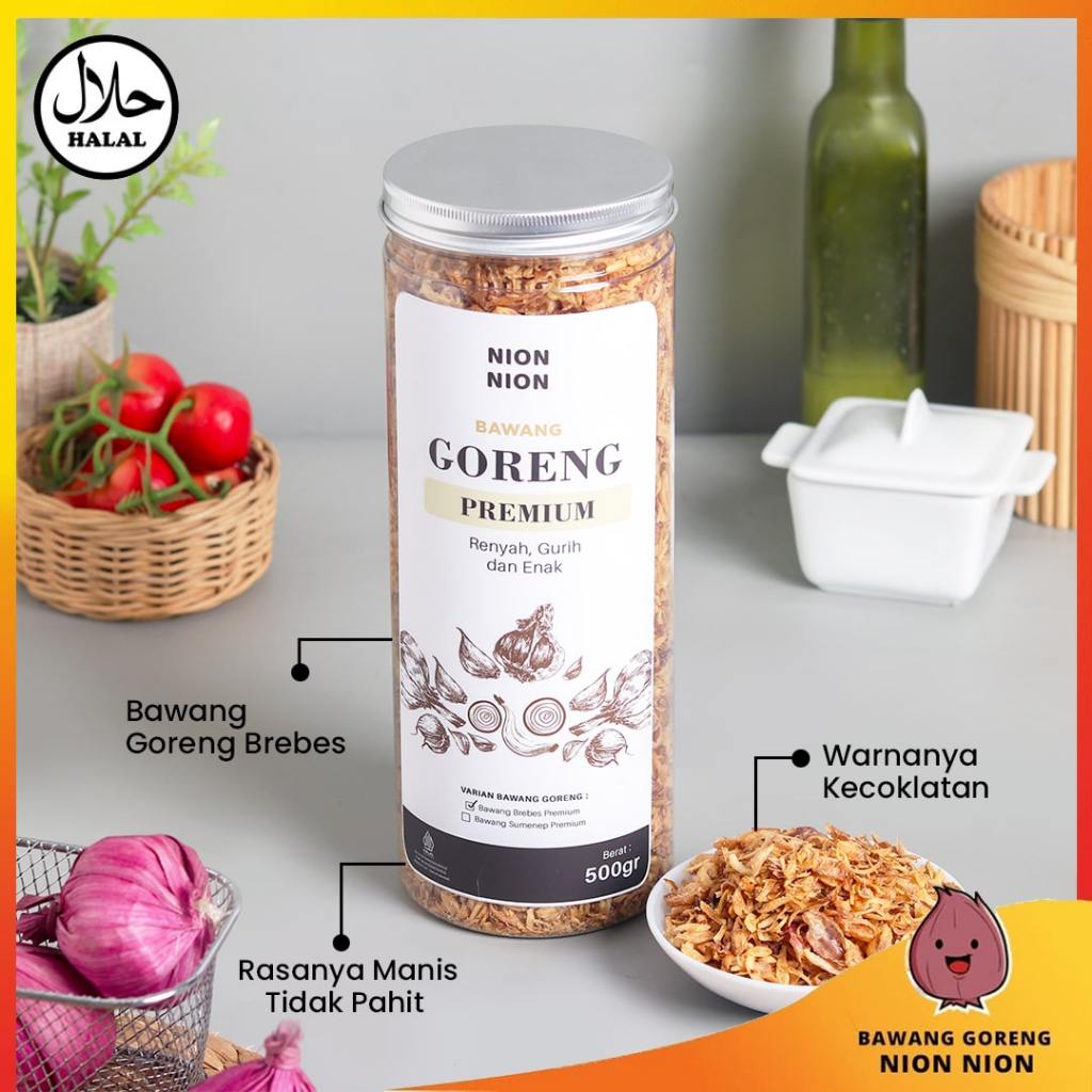 

Bawang Goreng Brebes Premium Asli Bawang Merah Goreng Brambang Goreng 500 Gram Bagor Bawang Goreng Brebes Sumenep Bawang Goreng Nion Nion