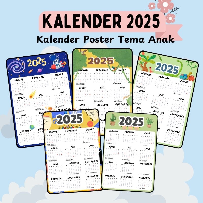 

KALENDER 2025 / KALENDER POSTER TEMA ANAK LAKI-LAKI ANAK PEREMPUAN