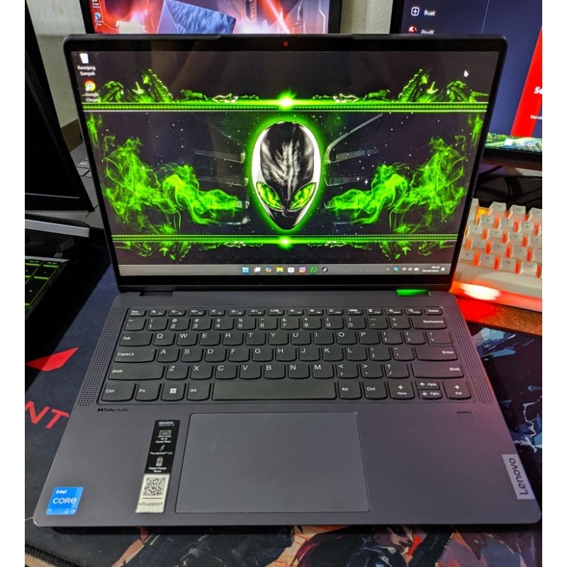 Laptop second lenovo ideapad flex 5i intel core i3 gen 12 bekas rasa baru