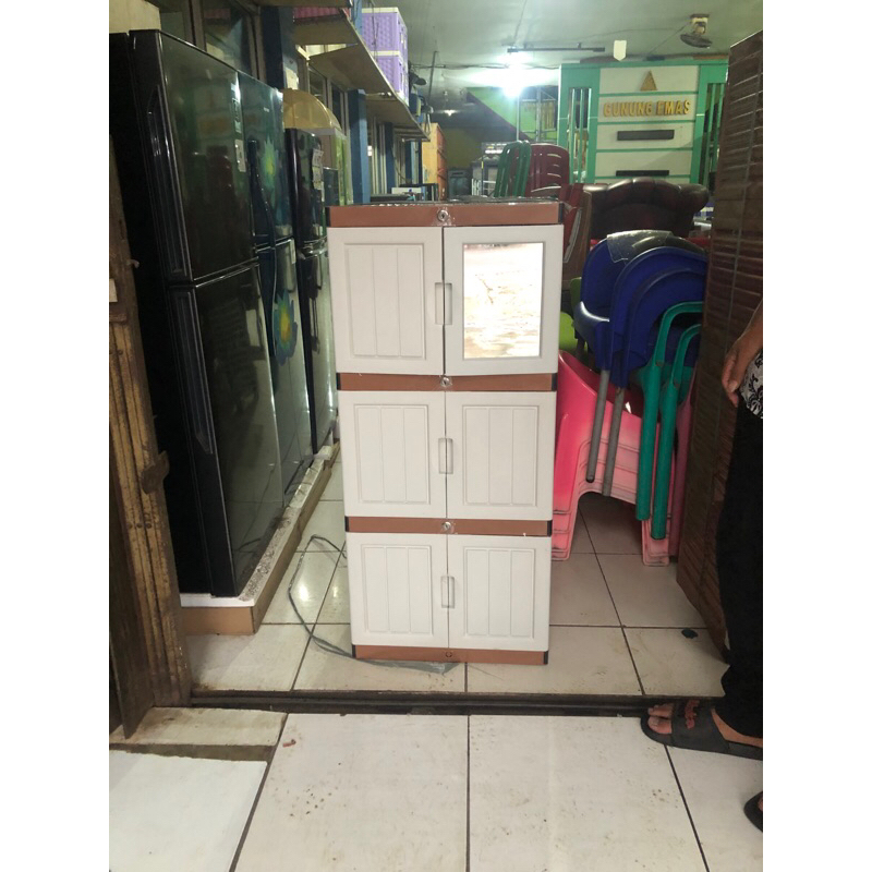 lemari plastik orion sincana mini 3ssn kaca