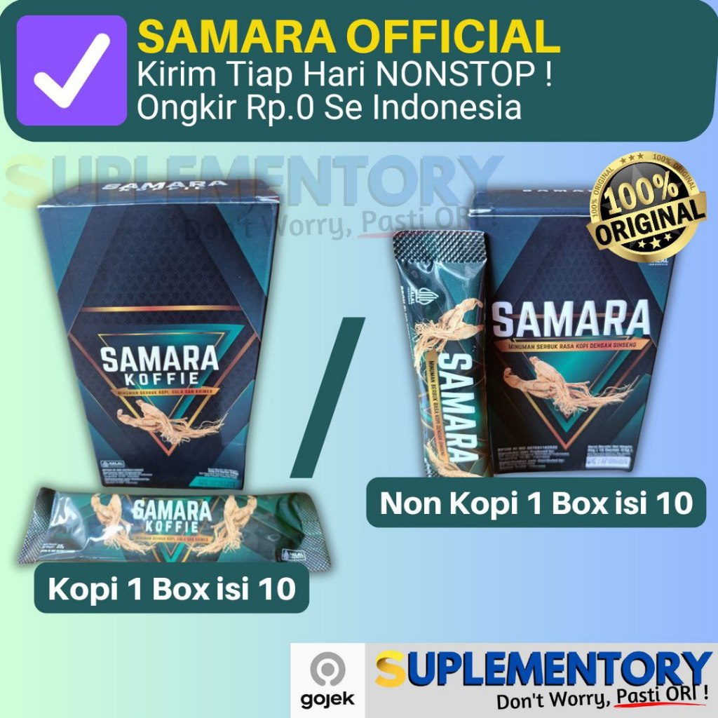 

SAMARA koffie 1 sachet minuman serbuk kopi ginseng gula dan krimer