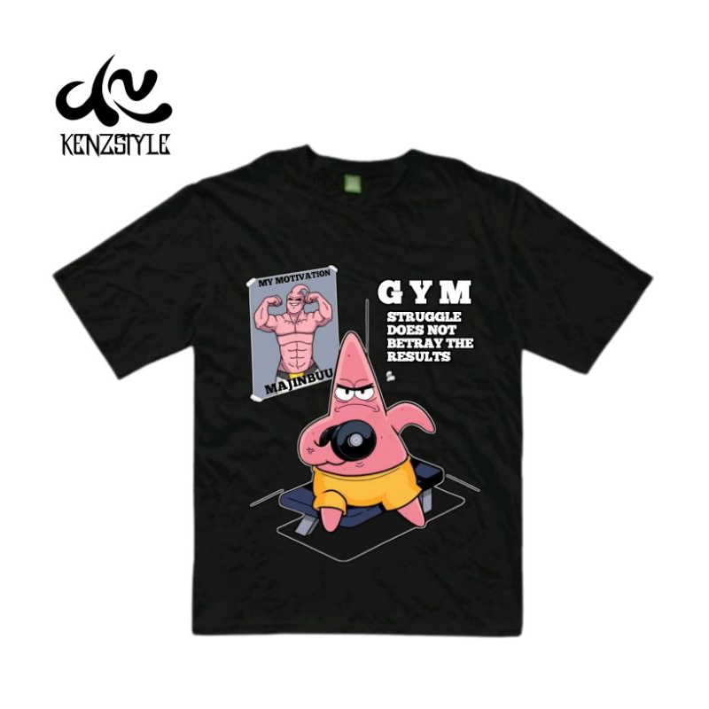 KAOS MEME SPONGEBOB PATRICK GYM MAJIN BUU | KAOS KATUN COMBAT PREMIUM UNISEX KENZSTYLE
