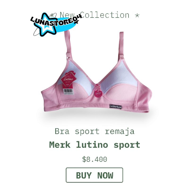 Bh sport remaja ABG Lutino tanpa kawat.Bh ABG