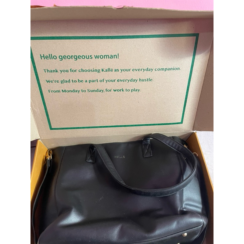 kalle - yourkalle - clara lite black - tas laptop 14 inch - tas jinjing totebag